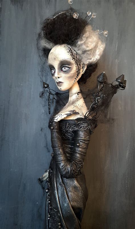 Ooak Dark Ghost Art Doll Polymer Clay Fantasy Spirit Etsy Fantasy
