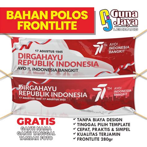 Jual Banner Spanduk Agustusan Agustus Hut Republik Indonesia Hut