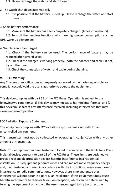 Fcc part 15b class a measurement and test report for sambo hi tech co., ltd. Kingwear Intelligent Technology KW01 Smart Watch User ...