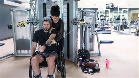 My First Time Training Garrett Quadriplegic Chest And Tri Workout