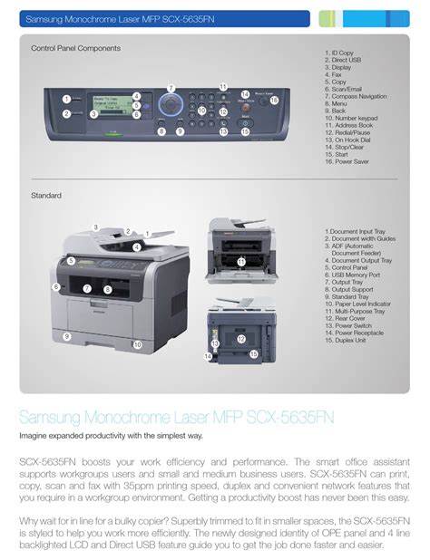 Samsung Scx 5635fn Printer Brochure And Specs Manualslib