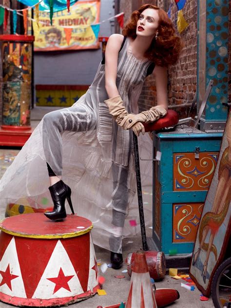 redpoppy fashion redhead circus karen elson by steven meisel