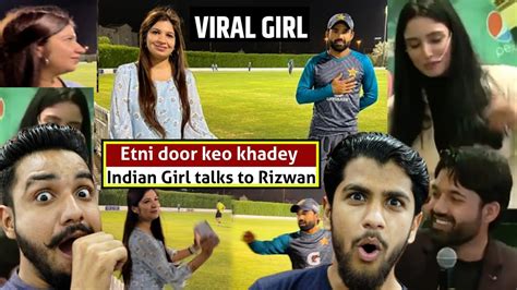 Shy of Indian Female Anchor During Selfie Mohammad Rizwan | Selfie Yan