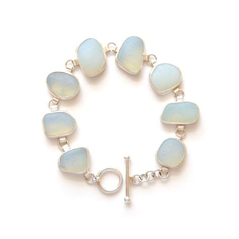 Translucent Sea Glass Bracelet By Tania Covo Glass Bracelet Sea Glass Bracelet Sea Glass Jewelry