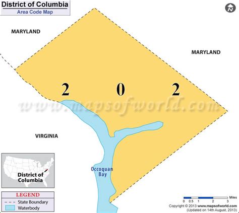 Washington Dc Area Codes Area Codes Washington Dc Map Dc Area