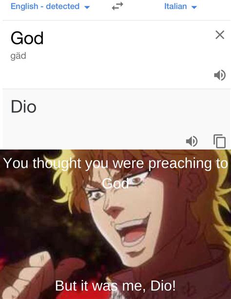 So My Brother Pointed Something Out About Dio Rshitpostcrusaders