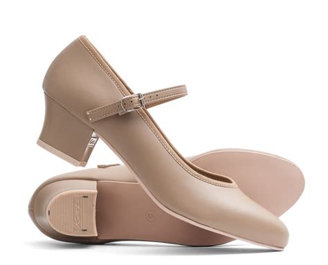 Tan Nude Pu Resin Sole Showtime Stage Dance Shoes Inch Heel