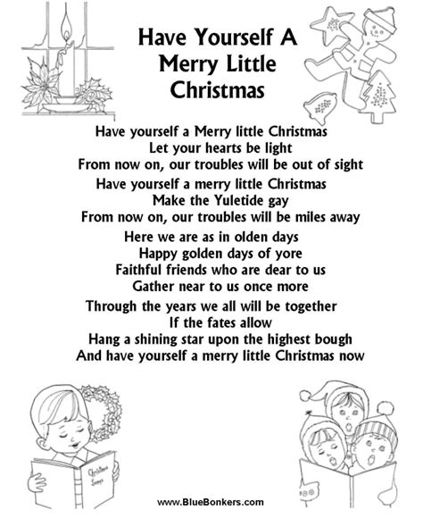 Bluebonkers Have Yourself A Merry Little Christmas Free Printable