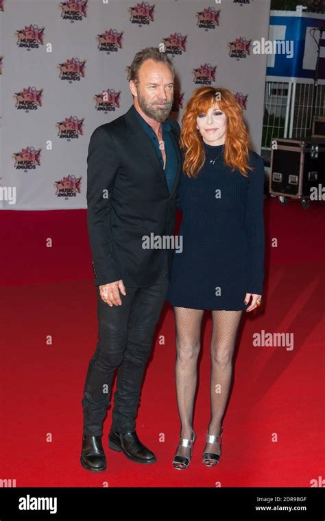 Sting And Mylene Farmer Arriving To The 17th Nrj Music Awards Ceremony