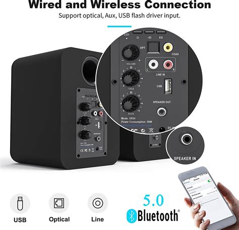 Bestisan Bluetooth Bookshelf Speakersbookshelf Active Speakers With