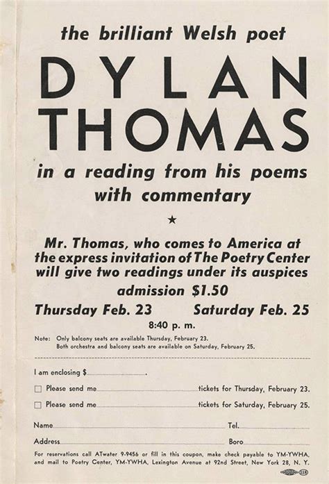 Dylan Thomas Virtual Exhibition Unterberg Poetry Center 92ny New York