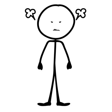 Angry Stick Figure Face