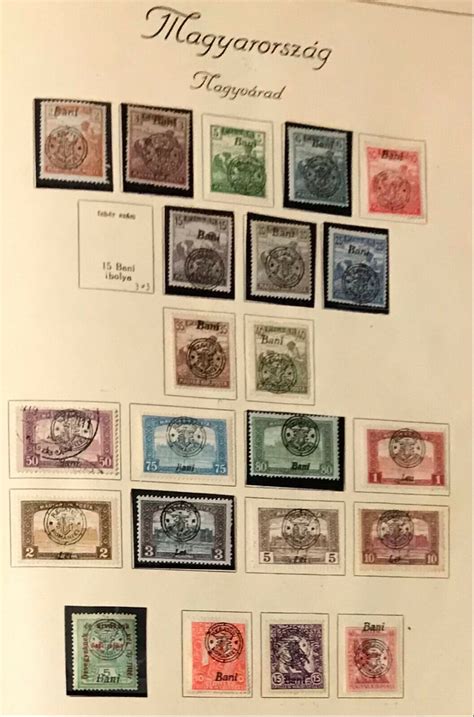 Hungary 1919 38 Romanian Occupation Overprint Stamps For Nagyvarad Mnh