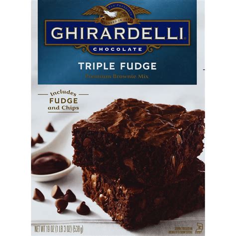 Ghirardelli Chocolate Chocolate Triple Fudge Premium Brownie Mix 19 Oz