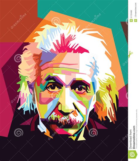Albert Einstein Pop Art Editorial Photo Illustration Of Einstein