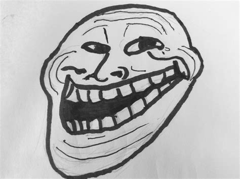45 Troll Face How To Draw Viral Hutomo