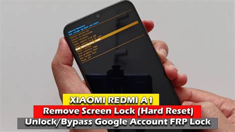Xiaomi Redmi A1220433sg Remove Screen Lock Hard Reset Unlock