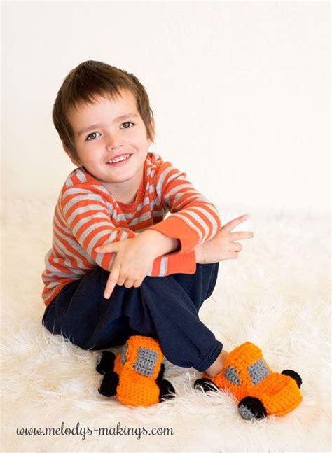 Free Crochet Pattern These Cute Truck Slippers Are Designed To Make The Boys In Your Life