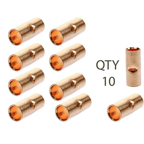 10 Awg Gauge Wire Copper Butt Connector Awg Crimp Terminal 10 Pack