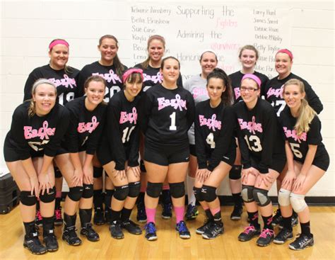 Womens Volleyball Supports Breast Cancer Awareness Alice Lloyd College