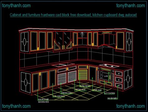 This section may contain the following dwg blocks and details: Kitchen Cabinet Cad Block - Tentang Kitchen