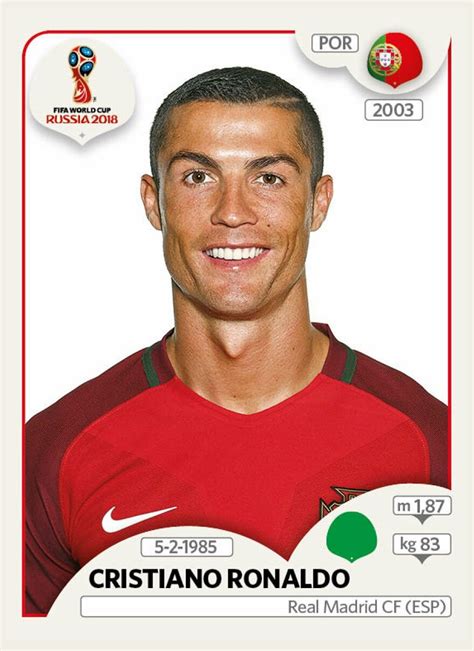 2018 fifa world cup™ winners france netted 14 goals en route to lifting the trophy in moscow. Cistiano Ronaldo - Prtugal - Panini FIFA world cup Russia ...