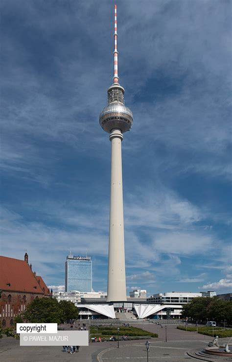 Berliner Fernsehturm Wieża Telewizyjna w Berlinie Zdjęcia
