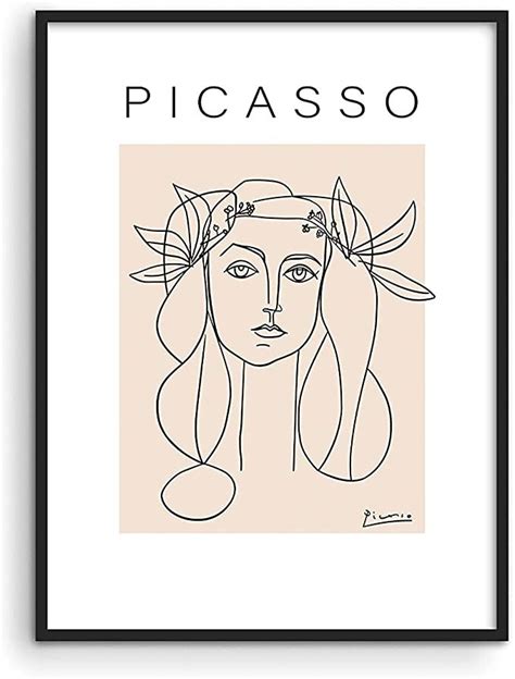 Haus And Hues Picasso Line Drawing Abstract Woman Wall Art Minimalist