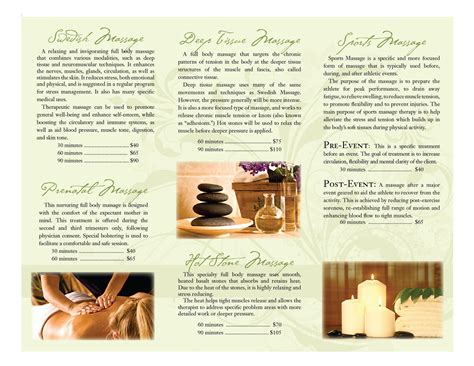 Massage Therapy Brochure | Bragg Media | Massage therapy, Massage ...