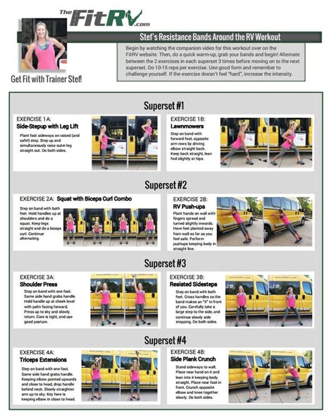 Resistance Bands Around The Rv Workout Printable And Video Demo Who