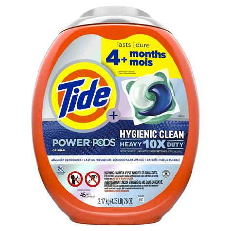 Tide Power Pods Hygienic Clean Heavy Duty Original He Laundry Detergent