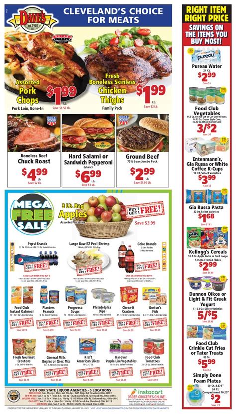 Daves Markets Weekly Ad Flyer January 20 To January 26 2021