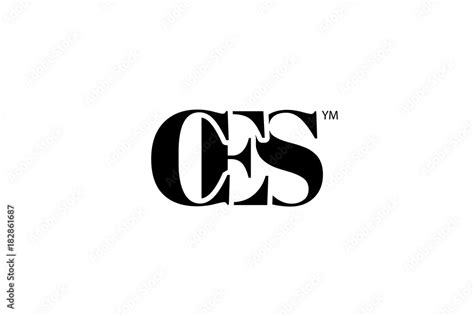 Ces Logo Branding Letter Vector Graphic Design Useful As App Icon