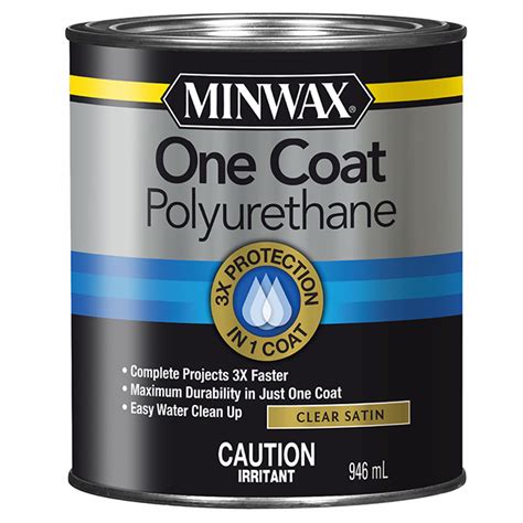 People also asked, is satin finish polyurethane shiny? MINWAX One Coat Polyurethane Finish - 946 mL - Clear Satin ...
