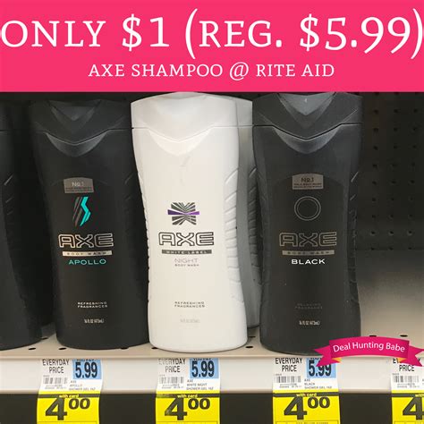 Hot Only 1 Regular 599 Axe Shampoo Rite Aid Deal Hunting Babe