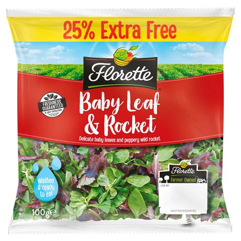 Florette Baby Leaf And Rocket 100g Salads Iceland Foods