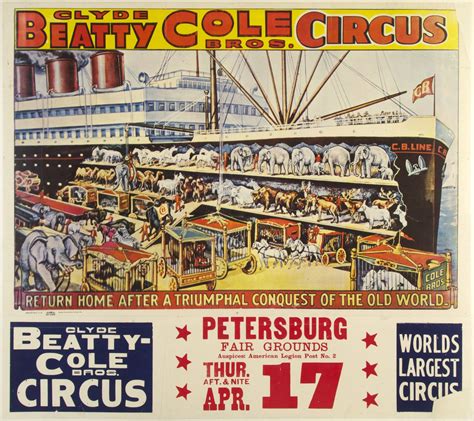Clyde Beatty Cole Bros Circus Poster Museum