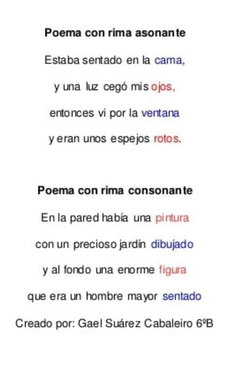 Rimas Asonantes Y Consonantes Poemas Con Rima Asonante Y Hot Sex Picture