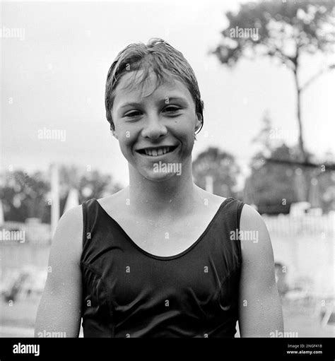 Champion Swimmer Donna De Varona Of Lafayette Ca Is Shown On Aug 10 1960 Ap Photo Stock