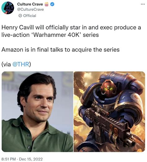 Henry Cavill Will Officially Star In And Exec Produce A Live Action
