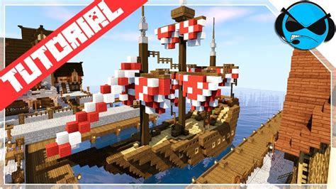 Minecraft Tutorial How To Build A Medieval Ship Minecraft Medieval