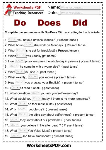 English worksheets and exercises
