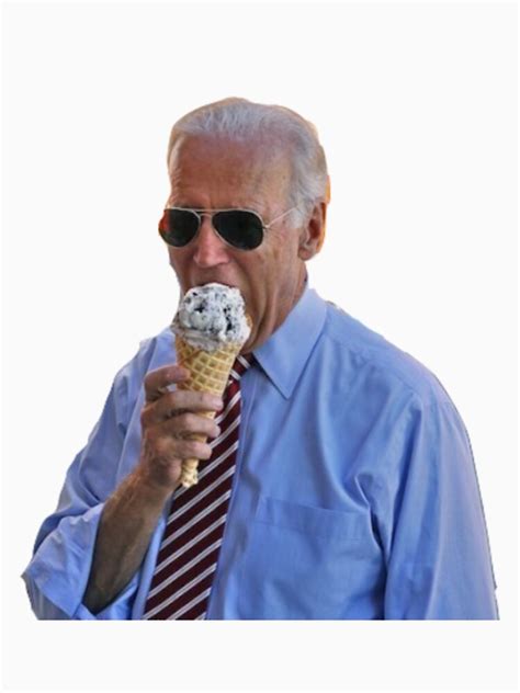 Joe Biden Eating Ice Cream Womens T Shirt By