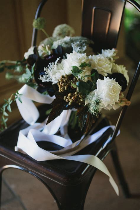 Maybe you would like to learn more about one of these? Textural black, white & green garden bouquet by Emma Blake ...