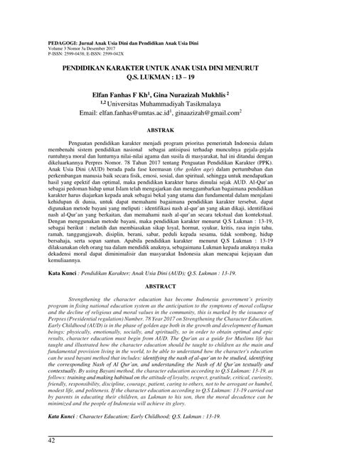 Halaman fb pendidikan anak usia dini ini adalah kumpulan faidah yang tercecer tentang bagaimana. Hadits Tentang Pendidikan Anak Usia Dini Pdf - Nusagates