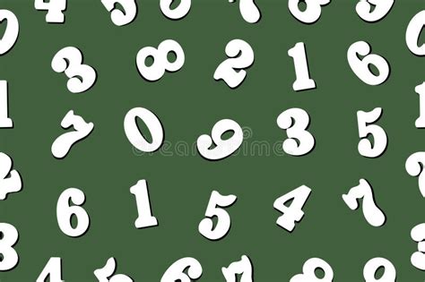 Numbers Background Seamless Pattern With Numbers For School Design