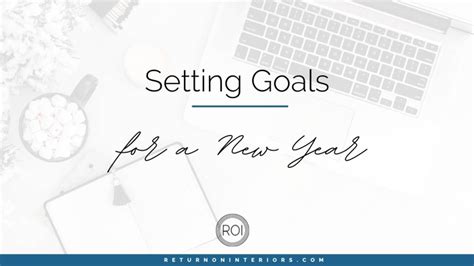 Setting Goals For A New Year