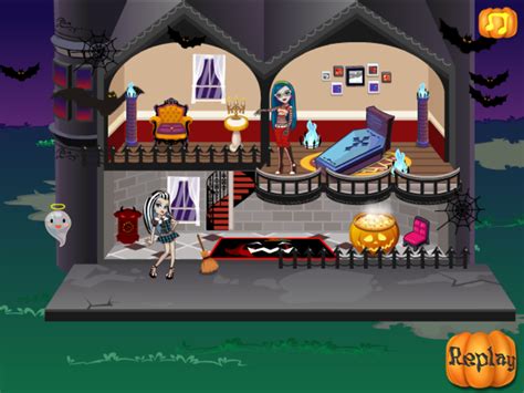 🕹️ Play Monster High Halloween House Game Halloween Themed Dollhouse