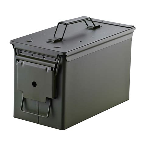 Buy Metal Ammo Case Can And Army Solid Steel Cal Holder Box Army Green Cal Online At