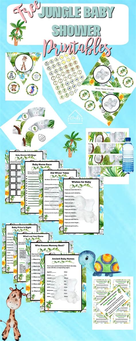 Jungle Themed Baby Shower Free Printable Games